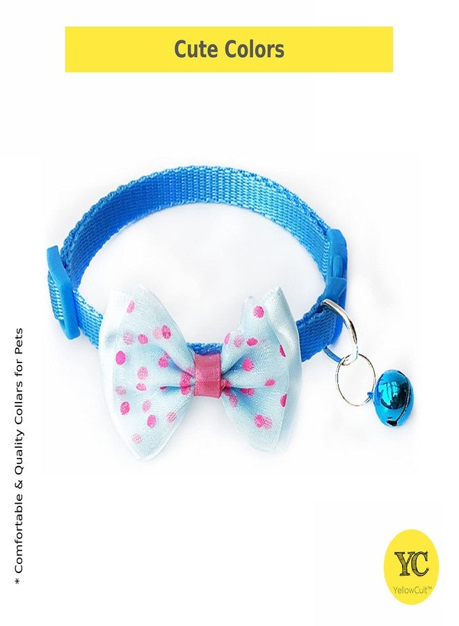 KittuPet أطواق KittuPet الفاخرة والمريحة للحيوانات الأليفة للقطط والجراء والكلاب الصغيرة والأرانب السمينة - [مع فيونكة وقفل أمان] - [أزرق لطيف] - Image 4